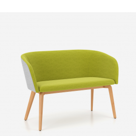 Двуместно кресло Naudu Wood Legs Двуместно кресло Naudu Wood Legs